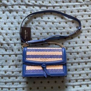 Kate Spade Knott Blue Striped Crossbody Bag